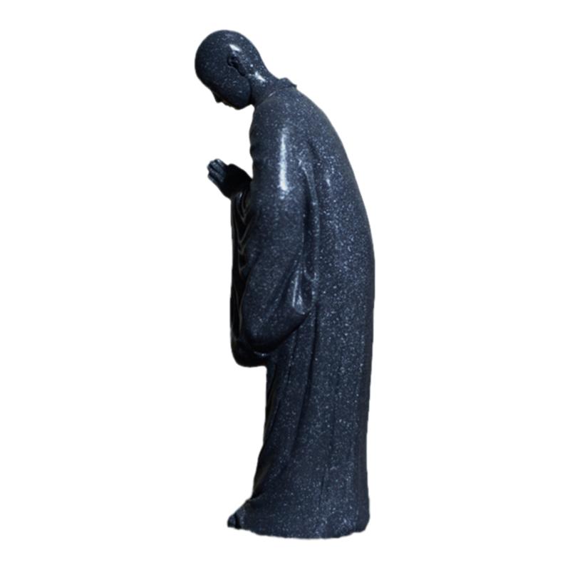 祥和小和尚谦卑小僧人雕塑摆件庭院装饰桌面平和沙弥许愿谦虚装饰