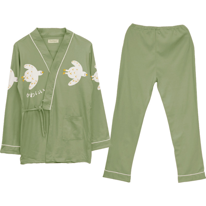 yourban月子服春秋季纯棉产后孕妇哺乳喂奶睡衣产妇家居和服套装