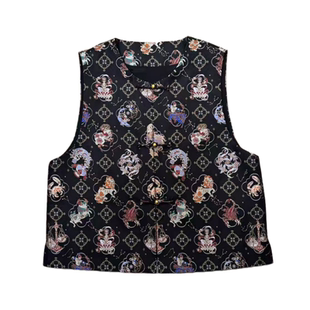 名家三马100%桑蚕丝宋锦非遗十二星座新中式国风织金提花马甲