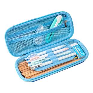 得力笔袋立体卡通机器人EVA抗压耐摔文具盒小学生幼儿园儿童高颜值可爱铅笔盒大容量网纱文具袋男孩女孩ins风