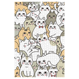 智玩时代1000片好多小猫咪纸质成人版拼图高难度减压治愈手工礼盒