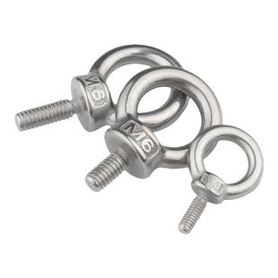 304不锈钢吊环螺丝螺母加长镀锌吊环螺栓环形起重螺钉M3M4M5M6M8