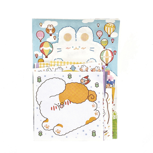 300张不重复网红小兔子便签分装福袋可爱日常少女心装饰手帐素材