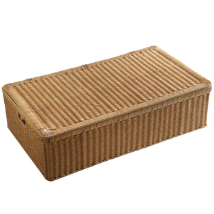 Kens塑料藤编床底收纳箱家用抽屉式衣服储物矮整理床下扁平收纳盒