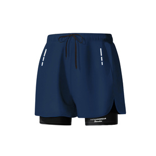 双层男士泳裤速干大码防尴尬2025新款专业游泳装备沙滩裤全套