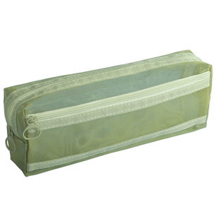 透明网纱笔袋双层大容量学生考试专用透明文具袋铅笔袋高颜值ins风初中女生文具盒2025新款男孩款简约收纳袋