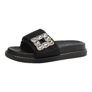 【特价秒杀】星期六夏季女士外穿拖鞋女仙女风海边绝美平底凉拖