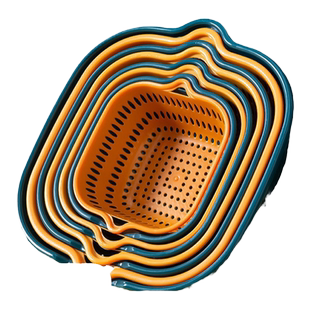 加厚双层洗菜盆沥水篮八件套厨房洗水果盘客厅家用淘菜洗菜盆果篮