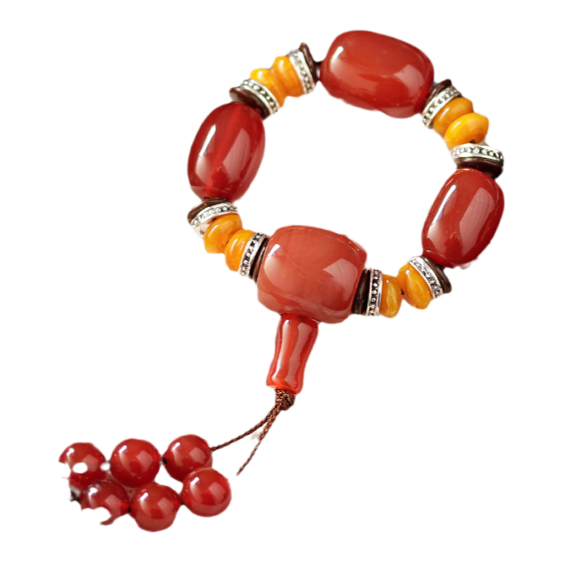 金刚星月菩提配饰套餐蜜蜡玛瑙手串佛珠三通佛头桶珠散珠隔片配件