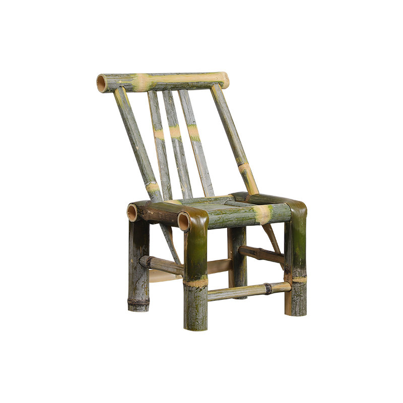 竹椅子手工编织单人阳台方凳家用