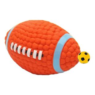 狗狗玩具乳胶发声橄榄球耐咬磨牙小中大型犬自嗨抛捡足球宠物用品