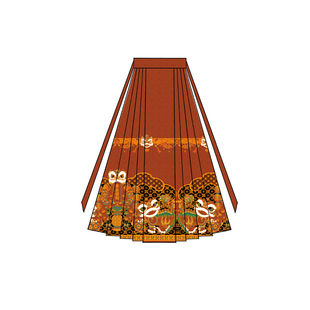 听旬今宵秋冬汉服女原创改良明制马面裙国风醒狮绣花红色新年战袍