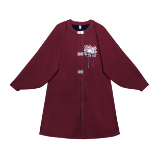 天域守护 清水溪秋冬国风汉服女万历长衫加厚日常百搭牛仔灯笼裤