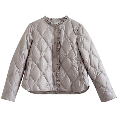 文艺95白鸭绒防泼水短款羽绒服