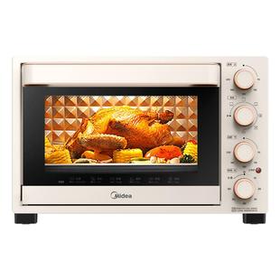 美的烤箱家用32L发酵干果机烘焙专用搪瓷空气炸锅风炉电烤箱324D