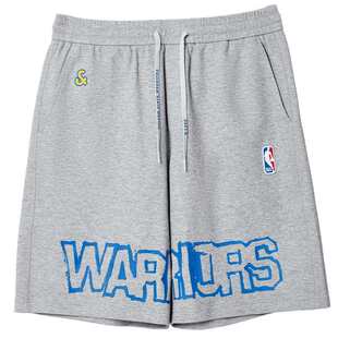 杰克琼斯男装NBA联名款春季字母松紧抽绳休闲篮球简约直筒短裤子