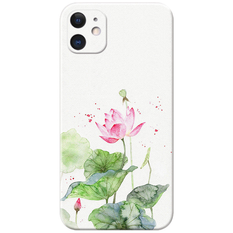 文艺荷花适用iphone11苹果手机壳