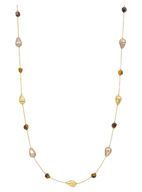 JAY复古金色毛衣链礼物送妈妈