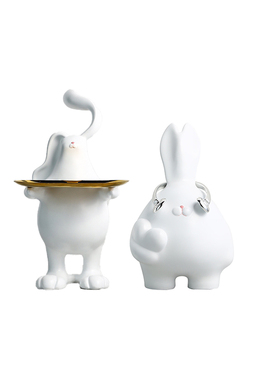 JOJO'SL.PD白色耳机兔收纳托盘