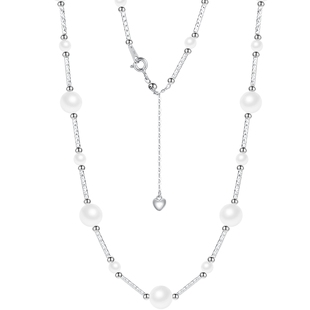 潮宏基小确幸s925银淡水珍珠项链银饰套链颈饰礼物送女友职场通勤