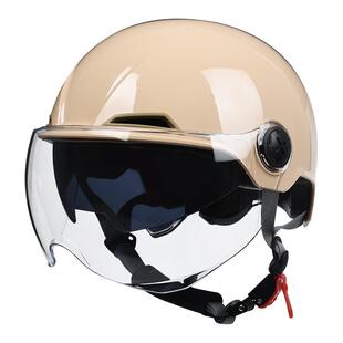 野马摩托电动车头盔3C认证男女四季夏季天防晒半盔电瓶车安全盔帽