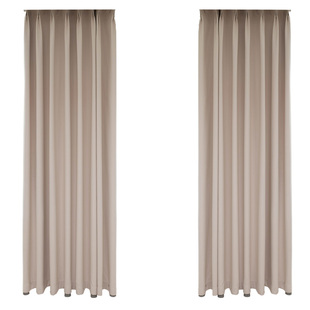 全遮光米粒麻奶油风窗帘卧室阳台飘窗强隔热防晒挡避光防光遮阳布