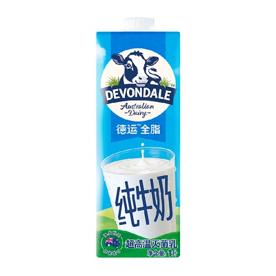 澳洲德运进口全脂生牛乳纯牛奶1L