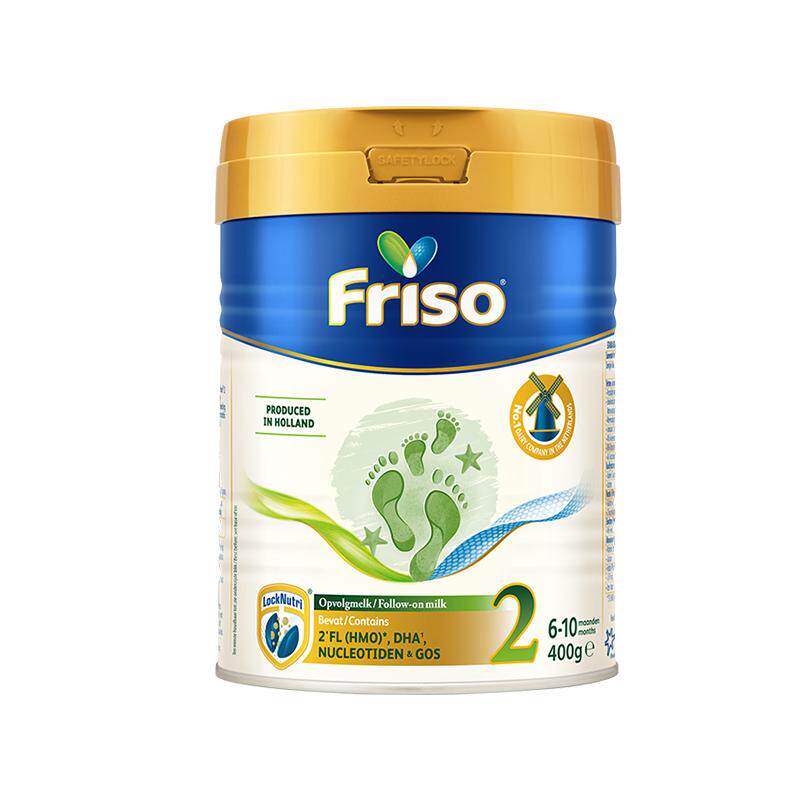 全新升级-Friso/美素佳儿 荷兰版白金婴儿配方奶粉2段400克*1罐