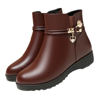 冬季妈妈棉鞋舒适加绒保暖棉靴子