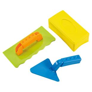 Hape儿童玩沙戏水沙滩玩具套装 宝宝挖沙子砖匠工具幼儿园沙水区