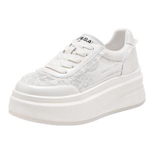 St&Sat/星期六春夏厚底小白鞋增高单鞋系带休闲运动女SSD2112WBG