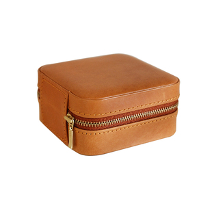 葱木 超好看首饰盒小型 日系植鞣皮复古便携首饰盒收纳盒高级小众