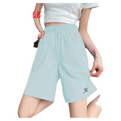 特步速干宽松直筒休闲短裤女