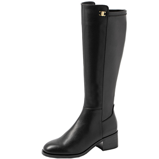 康莉comely高筒靴女骑士靴不过膝显瘦长靴 199元起不定时更新