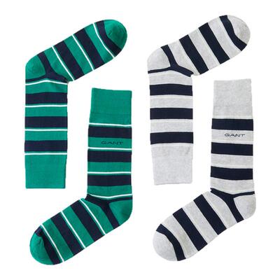 GANT/甘特男士撞色条纹中筒袜