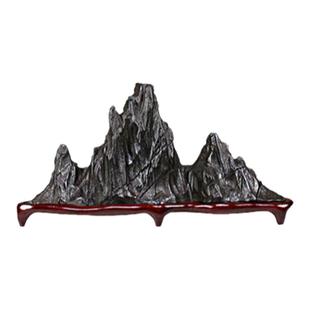 新中式太湖灵璧幽兰石山子笔架山型石头家居玄关禅意装饰工艺摆件