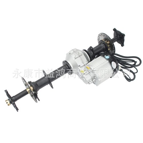 改装电动卡丁车改装配件 差速后桥48V/60V500W电机半轴后轴碟刹车