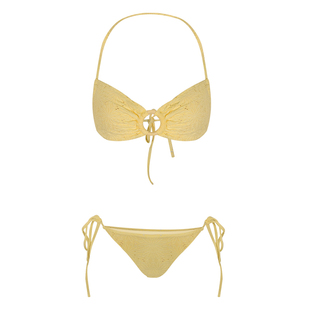 OceanMystery新款多色帽扣绑带比基尼女性感海岛沙滩度假分体泳衣