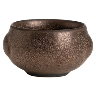 鎏金铁釉茶杯新中式功夫茶具品茗杯复古陶瓷小号主人杯单杯闻香杯