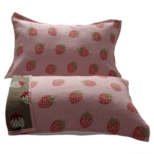 全棉枕巾一对装纯棉纱布斜纹编织加大加厚高档田园成人枕头巾盖巾