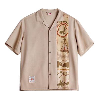 马登工装游牧记复古古巴领衬衫