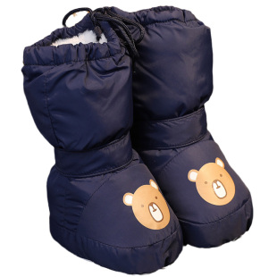 婴儿鞋子男女宝宝冬季加厚保暖棉鞋软底高帮长筒靴防掉6-8-12个月