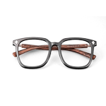 木纹大脸黑框近视眼镜框男可配度数大框防蓝光变色日系素颜镜架女