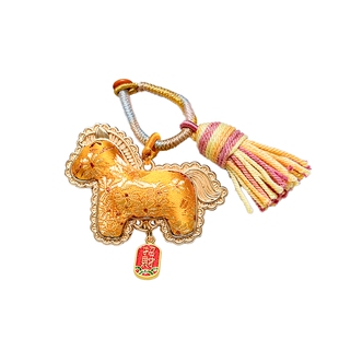 宋锦小马汽车钥匙扣挂件2026年新款马上有钱生肖马钥匙挂饰钥匙链