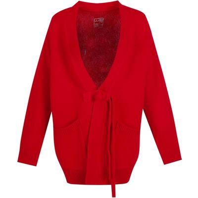 【国潮刺绣】粉蓝衣橱艺术系穿搭秋冬麒麟龙刺绣羊毛开衫女红外套