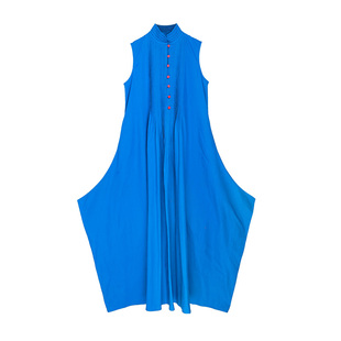 杨丽萍官方旗舰店雀云裳民族风新中式风立领盘扣无袖连衣裙春夏秋