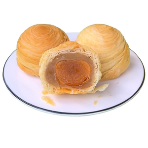 手工酥皮月饼莲蓉蛋黄云腿五仁