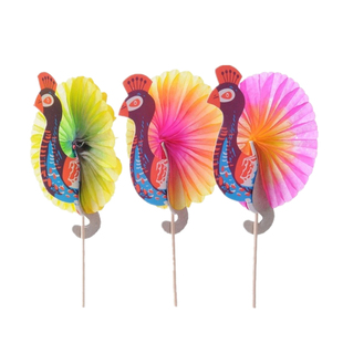 摆盘装饰小雨伞插件孔雀伞竹签牙签小伞签果签果盘纸伞迷你小雨伞