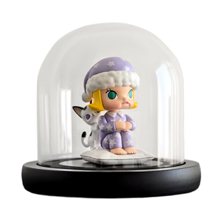 态生活ins风盲盒手办玻璃罩收纳盒摆件防尘EVA防脱落卡扣底展示盒