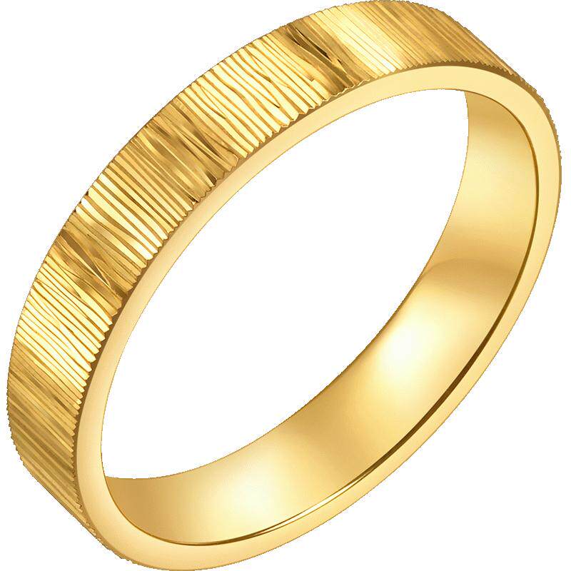 周生生永系列足金时光年轮对戒黄金戒指女款96046R